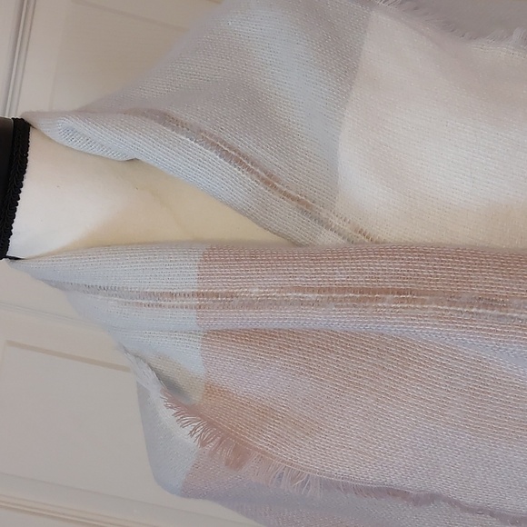 Extra Large Woven Gauze Fabric Colorblock Blanket Shawl Scarf - Picture 5 of 5